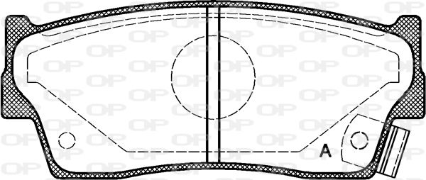 OPEN PARTS Комплект тормозных колодок, дисковый тормоз BPA0289.02